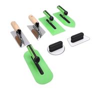Yechiry Venetian Plaster Finishing Trowel Set, Polished Stainless Steel Wall Art Paint Plastering Tools with Ergonomic Handle, for Masonry Work Mortar Tile Filling
