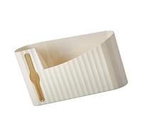 Yechiry Wall Mounted Garbage Bag Dispenser, Trash Bag Holder, Cream Color Organizer with No Hole Installation, Ideal for Kitchen & Bathroom