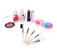Yechiry Washable Kids Makeup Kit, Cosmetic Set with Lipstick Eyeshadow Nail Polish, DIY Beauty Toys for Little Girls, Ideal for Children's Play (Colorful)