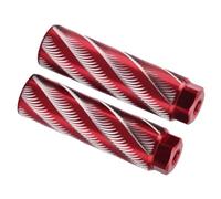 Yechiry Wave Pattern Cycling Rear Foot Pegs Lightweight Non Slip Design Universal Compatibility for Stunts or Passenger Support 10x2.8cm 2 Pieces (Red)
