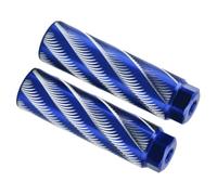 Yechiry Wave Pattern Cycling Rear Foot Pegs Lightweight Non Slip Design Universal Compatibility for Stunts or Passenger Support 10x2.8cm 2 Pieces (Blue)