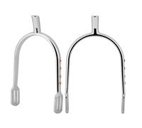 Yechiry Women's Chrome Brass Zinc Alloy Spurs Durable and Easy to Use for Young Equestrians Silver Finish (Silver White)