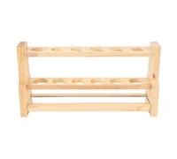 Yechiry Wooden Test Tube Rack, Tube Racks, Heatproof Pine Wood Stand for Laboratory 6 Hole Holder with Naturaly Finish Multi Storage for Test Essential Oils Cosmetics (31mm)