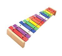 Yechiry Xylophone for Kids, Colorful Wooden Glockenspiel with 15 Notes, Multifunctional Educational Music Toy with 2 Drum Sticks for Boys, Girls and Children