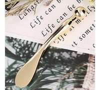 Yechiry Zinc Alloy Eye Massage Stick Durable Anti Wrinkle Relief Cream Spoon for Daily Use Gold Color 10 * 97mm