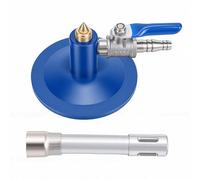 Yechiry Zinc Alloy Steel Bunsen Burner with Flame Stabilizer and Needle Valve for Laboratory Heating | 1200 Degree, Adjustable Flame, Threaded Gas Regulator, Compatible with Standard