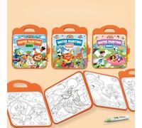 YECHISY Reusable Water Painting Books for Kids: 3 Pack Mess-Free Coloring for Toddlers, Magic Water Coloring Books, No Mess Paint with Water BooksTravel Activity Toys for Ages 3+