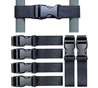 YECOSIN Cabinet Locks,Childproof Refrigerator Handles Latch,Best for Baby Proofing, Adjustable Strap Child Safety Locks for Side by Side Double Door Fridge,Kitchen Storage Doors (6 Pack Black)