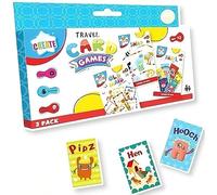 YECP Memory Quiz Cards Deck | Travel & Holiday Game for Kids | Non-Tear Lightweight Pocket Size Cards | Wipe-Clean Educational Game for 2-4 Players | Fun Snap, Pairs & Old Maid Board Game | Ages 3+