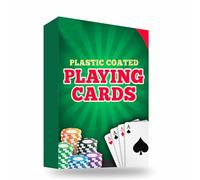 YECP Playing Cards Deck Of Cards Durable Portable Classic Plastic Coating Professional Beginners Waterproof Easy Shuffle Travel Poker Game Playing Gift Card For Communal Games Parties 52cards