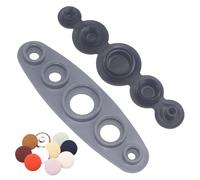 Yedadone Universal Cover Button Maker, 5 Sizes (11mm, 15mm, 19mm, 23mm, 29mm), Silicone & Plastic, DIY Fabric Button Maker, 2-Piece Set