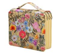 Yedaoiu 124-Slot Multi-Color Large Capacity Pencil Case, 3-Layer Zipper Pen Organizer Bag for Colored Pencils, Markers, Art Supplies & School Stationery Storage-D