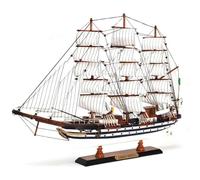 Yedaoiu Amerigo Vespucci Wooden Model Ship, Solid Wood Sailboat Display Model with Hand-Painted Details, Nautical Office & Home Decor, Premium Gift Collection-65CM