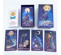 Yedaoiu Celestial Tarot Deck with Moon & Star Theme, 78 Cards with Deluxe Heaven & Earth Box, Standard 12x7cm for Beginner & Professional Readers, 400 GSM Premium Paper