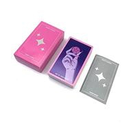 Yedaoiu Pink rose tarot cards, deluxe PET, water -repellent, wrinkle -resistant, 78 gold foil, classic tarot tapes with travel guides, women and girls,rosa