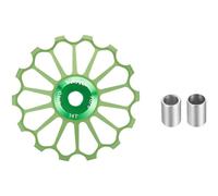 Yedaoiu Ultra-Light Aluminum Alloy Ceramic Jockey Wheel、Bike Rear Derailleur Guide Roller、11T-17T、for MTB And Road Bicycles-Green||16 T
