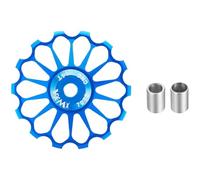 Yedaoiu Ultra-Light Aluminum Alloy Ceramic Jockey Wheel、Bike Rear Derailleur Guide Roller、11T-17T、for MTB And Road Bicycles-Blue||12 T