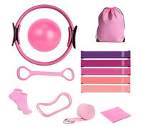 Yedcsdk 13pcs Pilates Equipment Ring Kit, Pilates Circle, Yoga Ring, Resistance Bands & Accessories for Yoga, Pilates and Full-Body Workouts, Pilates Essential Kit, Home Pilates Kit for Women Gift