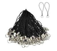 YEDJFFIYO 100 Pcs Key Chain Rings, black 6cm/2.4in Lanyard Decorations, Keychain for DIY Crafts, Hanging USB, Keychain