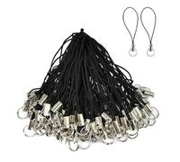 YEDJFFIYO 100 PCS Phone Charms Strap, Split Ring Keychain Charms, Phone Charm String for USB, Flash Drive, Key-Chain, Handmade Jewelry Accessories