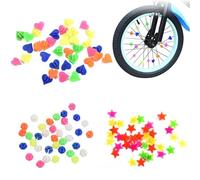 YEDJFFIYO 108-Piece Colorful Bike Wheel Spoke Beads Set - 3 Shapes & Glow-in-the-Dark Designs | Durable Plastic Spoke Decorations for Boys & Girls Bicycles | Easy Clip-On Wheel Accessories for Kids
