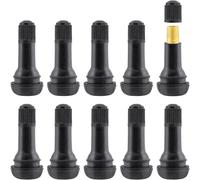 YEDJFFIYO 10PCS TR413 Tubeless Valve Stems, Rubber Snap-in Tire Valve Stems Replacement for 0.453" Tubeless Rim Holes on Cars, Go-karts, Trucks, Lawn mowers, Trailers