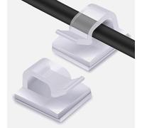 YEDJFFIYO 110PCS Large Cable Clips, Clear Self Adhesive Wire Clips Organizer Cord Management, Sticky Cable Tidy Outdoor Strong for Wall, Desk, Christmas String Lights, TV PC Ethernet