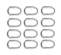 YEDJFFIYO 12 PCS Small Carabiner, Small Carabiner Clips, Spring Clip Rings, Metal Carabiners for Outdoor, Camping, Hiking, Fishing, Dog Leash (Silver)