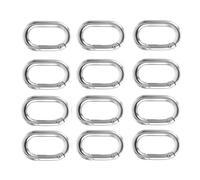 YEDJFFIYO 12 PCS Small Carabiner, Small Carabiner Clips, Spring Clip Rings, Metal Carabiners for Outdoor, Camping, Hiking, Fishing, Dog Leash (Silver)