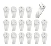 YEDJFFIYO 20pcs Large 40 mm Plastic Hardwall Picture Hooks, White, Picture Hanger, Hook, Nailed, Concrete, Plaster, Wood
