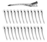 YEDJFFIYO 25 PCS Duck Bill Hair Clips, Pin Curl Clips, Metal Hair Clips, Hair Sectioning Clips, Rustproof Metal Alligator Curl Clips for Hair Styling, Salon, Wet Sets, Curling, Braiding, Extensions
