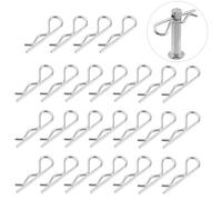 YEDJFFIYO 25PCS Stainless Steel R Clips, Cotter Pins Assortment Kit, Split Pins, Retaining Spring Hitch Cotter Pins, Heavy Duty Fastening Pins for Trucks, Tractors, Lawn, Mowers, Cars, Campers
