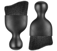 YEDJFFIYO 2PCS Car Interior Cleaning Tool Brush, Car Interior Brushes, Soft Bristles Detailing Dusting Brush, Curved Crevice Beauty Brush for Car Dashboard, Screen