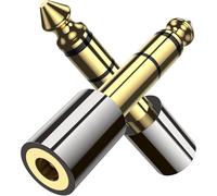 YEDJFFIYO 2PCS Headphone Jack Adapter, 3.5mm to 6.35mm Audio Jack, Stereo Jack Adapter for Studio Headphones, Guitar Amps, DJ Equipment & Home Theater Systems