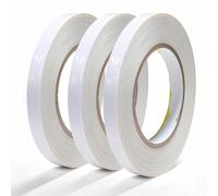 YEDJFFIYO 3 Rolls Double Sided Adhesive Clear Sticky Tape, 6mm x 20m, White, Double Sided Tape for Craft, DIY, Scrapbooking, Arts, Rubber Stamps