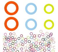 YEDJFFIYO 30-Piece Knitting Stitch Marker Set - 3 Size Plastic Ring Markers for Crochet & Knitting - Smooth Stitch Counters & Needle Accessories(Random Color)