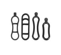 YEDJFFIYO 4 PCS Bike Rubber Light Strap Replacement, Bike Straps, Bike Light Mount, Bike Flashlight Mount Band, Black Cycling Rubber Bands for Cycling, Mountain Biking, Commuting & Night Riding