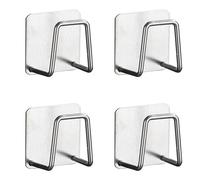 YEDJFFIYO 4 PCS Stainless Sponge Holder, Sponge Holder for Kitchen Sink, Stainless Rustproof Sink, Stainless Steel Dish Sponge Holder for Kitchen, Bathroom, Storage