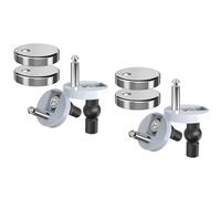 YEDJFFIYO 4PCS Quick Release Toilet Seat Fixings, Universal Toilet Seat Hinge Fittings for WC Toilet Blind Holes