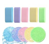 YEDJFFIYO 60 Pcs Facial Sponges, Compressed Face Cleansing Sponge, Cellulose Face Sponge for Massage, Makeup, Removal(Colorfol)