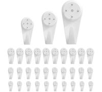 YEDJFFIYO 60pcs Non-Trace Picture Hooks for Hard Wall, Picture Hanging Kit for Picture Frame Fixing, Picture Hanger Hook for Plasterboard Walls Drywall Concrete Wall (3 Sizes)