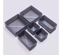 YEDJFFIYO 6PCS Drawer-style Clothes Storage Box, Clothes Storage Box, Gray Foldable Storage Boxs