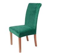 YEDMY Stretch Dining Room Chair Covers Velvet Soft Washable Dining Stool Removable Chair Slipcover Seat Protector (Green, 6)