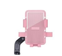 YEDWEW 360° Rotating Bike Phone Mount Riding Phone Holder, 360° Rotation, Reserved Charging Port, Mechanical Buckle Lock For Mounting Riding Equipment Motorcycle Handlebar Navigation Bracket(Pink)