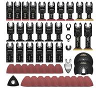 YedZen 121 Pcs Multitool Blade Kits, Multi Tool Blades Accessories Oscillating Saw Blades Kit with Cutting and Sandpaper, Oscillating Tool Accessories for Dewalt MaKita DreMel