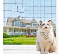 YedZen Cat Safety Net for Balcony, 3x4m Balcony Safety Net Steel Wire-Reinforced, Balcony Transparent Net for Cat Pet Protection, Cat Balcony Net for Anti-Fall Fence