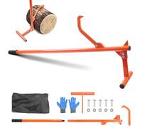 YedZen Felling lifter with reversible hook, 130 cm felling lifter with reversible hook and non-slip handle, tree felling help, trunk lifter, forged, turning aid