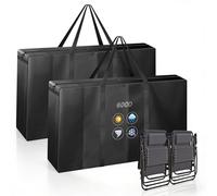 YedZen Garden Chair Large Furniture Cushions Storage Bag, 2Pcs 105x73x28cm(LxWxH) 600D Folding Chair Cover, Travel Bag for Patio Chaise, Reclining Folding Camping, Zero Gravity, Beach Lounger