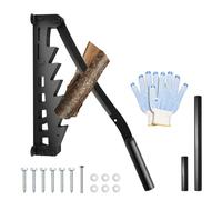 YedZen Log Kindling Splitter Wall Mounted, High Carbon Steel Firewood Manual Log Splitter with Two Handle, Portable Wood Kindling Splitter for Home & Outdoor Camping Barbecue