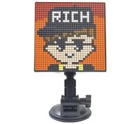 YedZen Pixel Art Led Display Digital Photo Frame, 32x32 RGB Programmable Bluetooth Led Panel, 131x128 mm Smart Portable Bluetooth Connect &App Control LED Pixel Sign for Gaming Room, Car Decoration